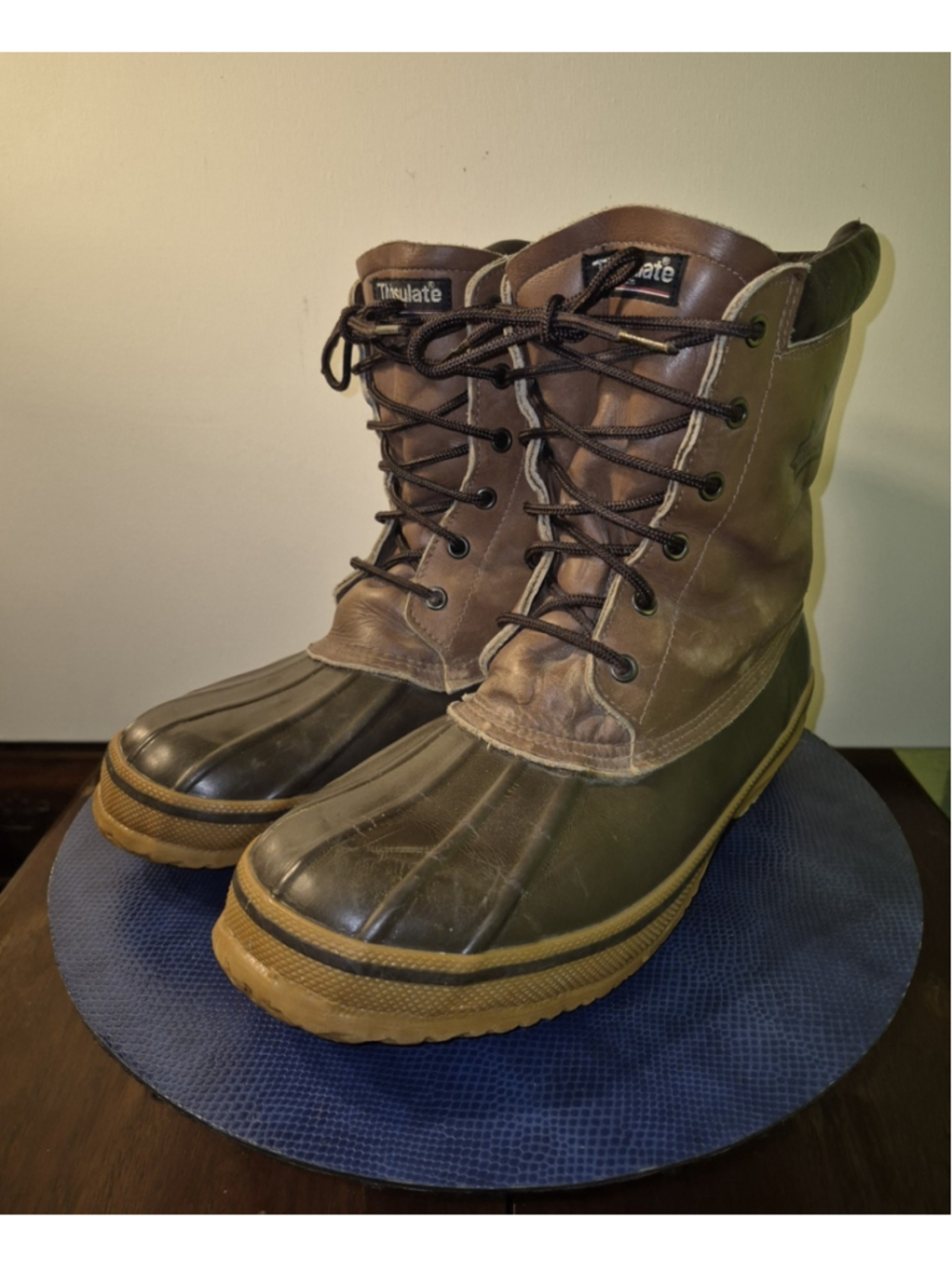 Thinsulate Steelshank sz12 full grain Leather&Rubber WinterRainMensBoots (#1843)